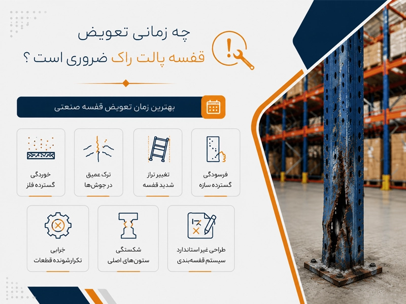 خرید و تعویض قفسه پالت راک